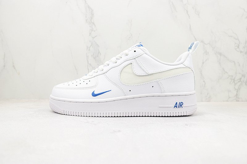 Nike Air Force 1 Low "White/Blue/Reflective Swoosh" фото № 2