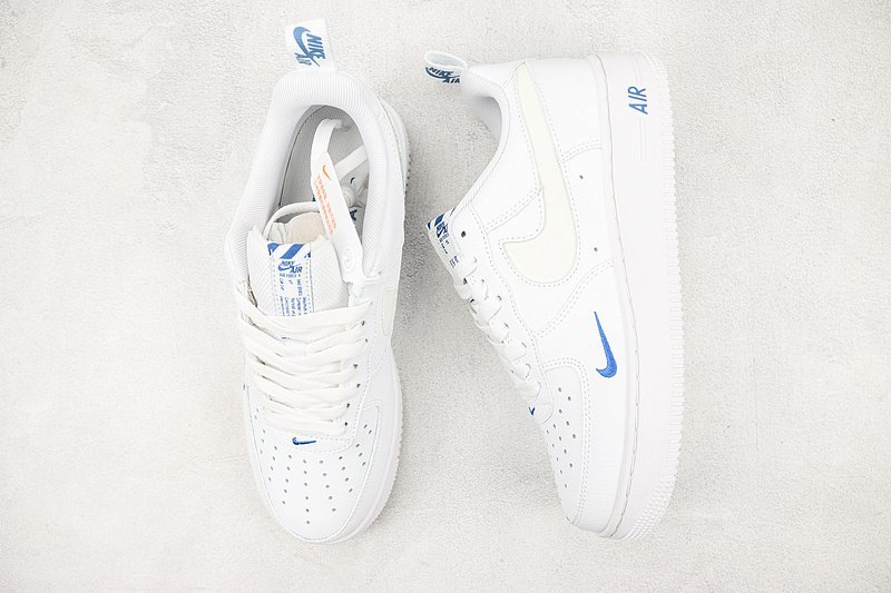 Nike Air Force 1 Low "White/Blue/Reflective Swoosh" фото № 6