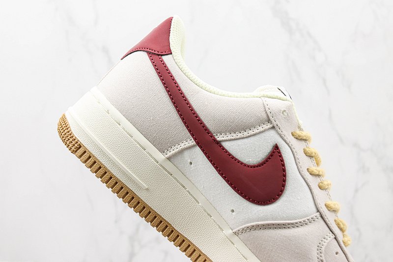 Nike Air Force 1 Low "Rice White/Wine Red/Beige" фото № 3