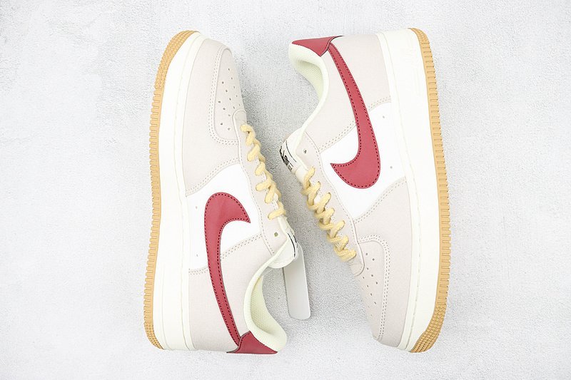 Nike Air Force 1 Low "Rice White/Wine Red/Beige" фото № 7
