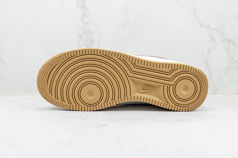 Nike Air Force 1 Low "Rice White/Wine Red/Beige" фото № 8