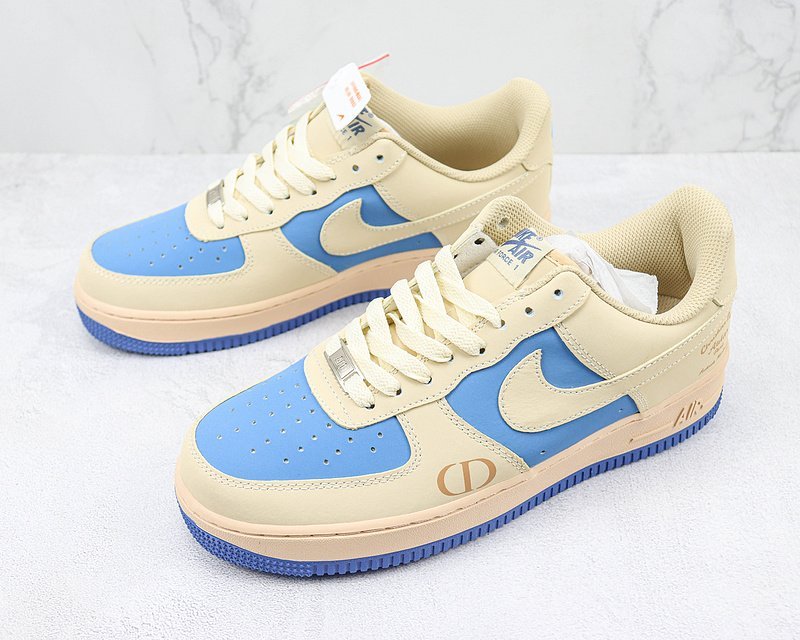 Dior x Nike Air Force 1 Low "Beach Blue/Sand Beige" фото № 5