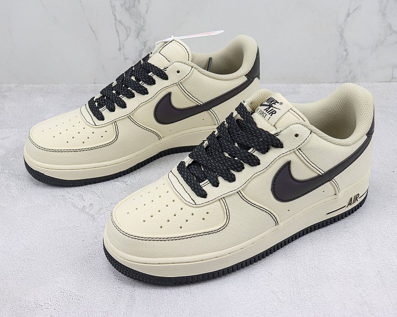 Nike Air Force 1 Low "Rice White/Black/Dark Purple" фото № 5