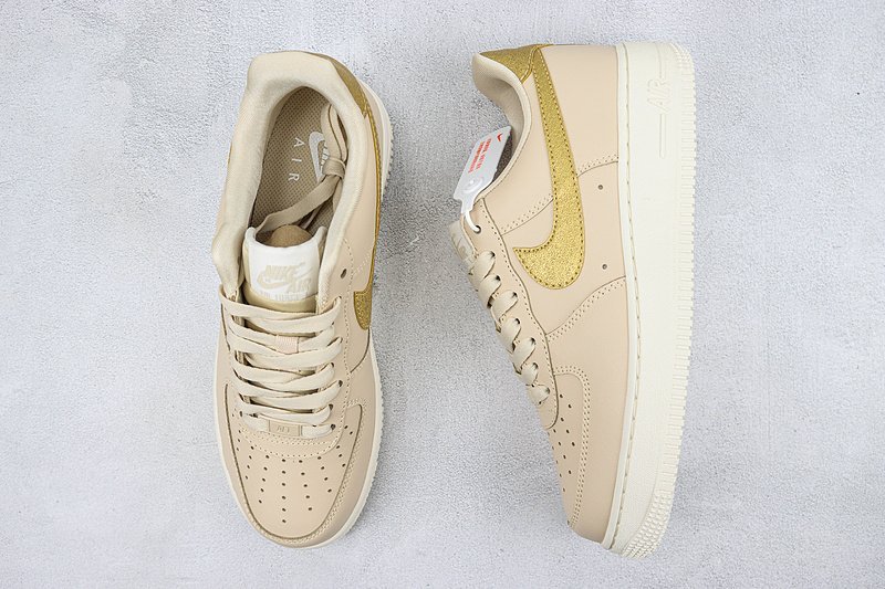 Nike Air Force 1 Low "Gold Swoosh/Beige" фото № 7