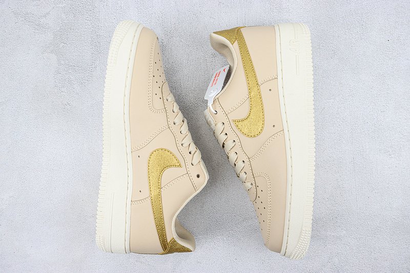 Nike Air Force 1 Low "Gold Swoosh/Beige" фото № 6