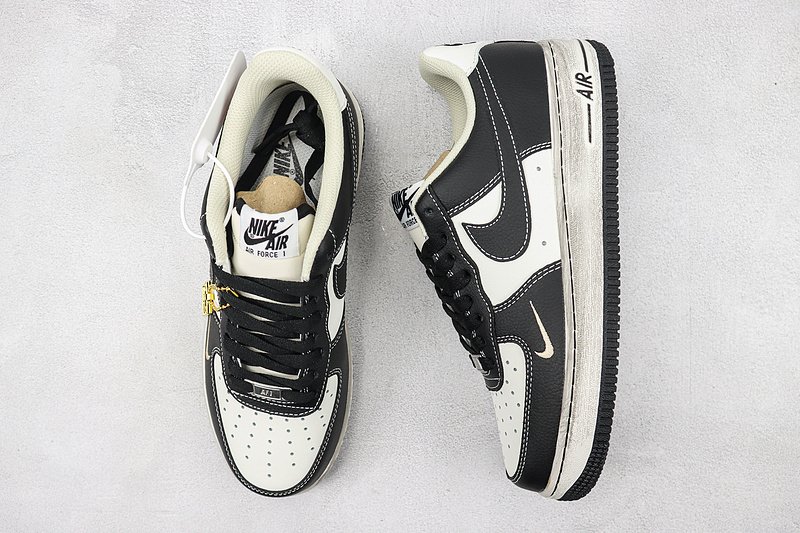 Nike Air Force 1 Low "Black/White Champagne" фото № 7