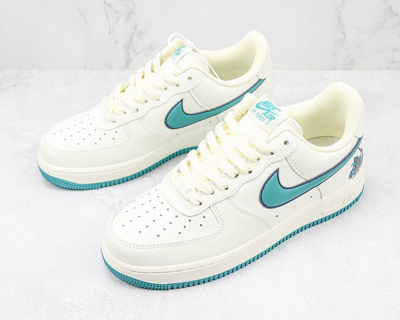 Gundam x Nike Air Force 1 Low "White/Green" фото № 5
