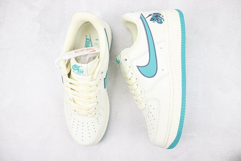 Gundam x Nike Air Force 1 Low "White/Green" фото № 6