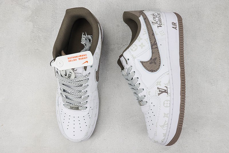 Louis Vuitton x Nike Air Force 1 Low "Night Elf/Dark Gray Denim" фото № 6