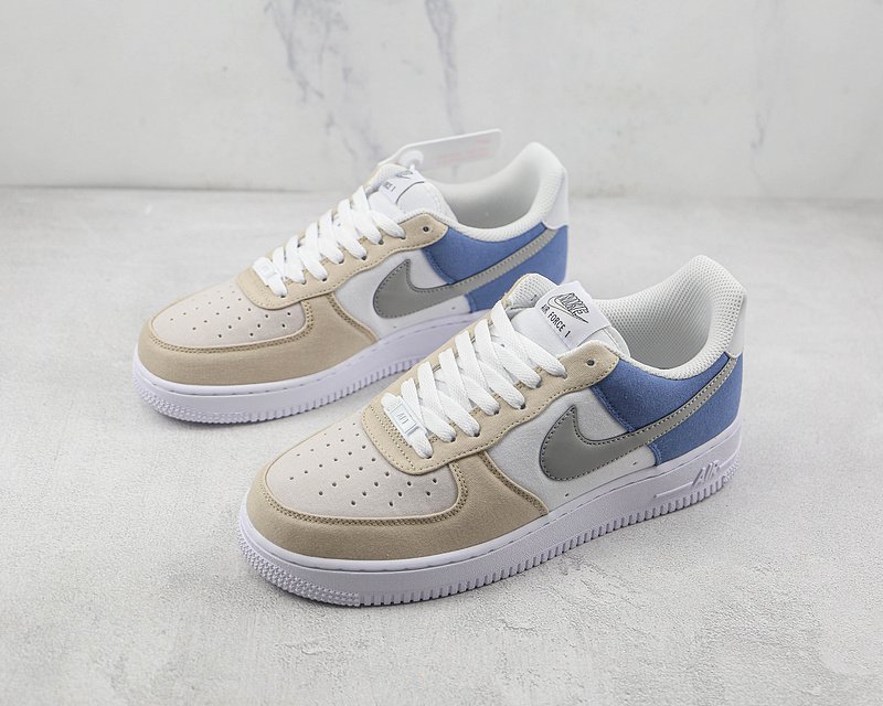 Nike Air Force 1 Low "Grey/White/Blue/Beige" фото № 5