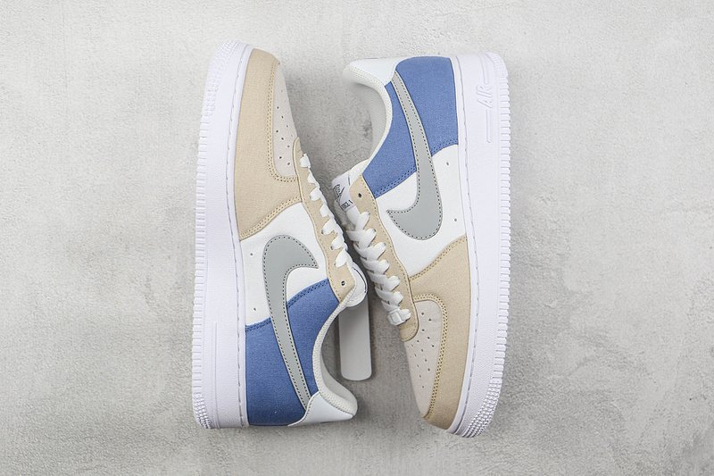 Nike Air Force 1 Low "Grey/White/Blue/Beige" фото № 7