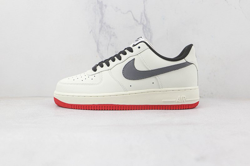 Nike Air Force 1 Low "Rice White/Black/Red" фото № 2