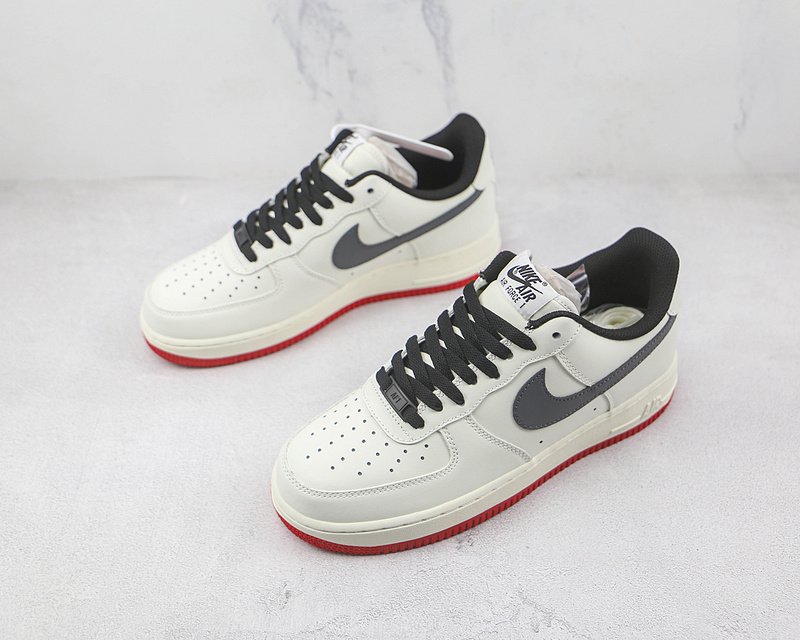 Nike Air Force 1 Low "Rice White/Black/Red" фото № 5