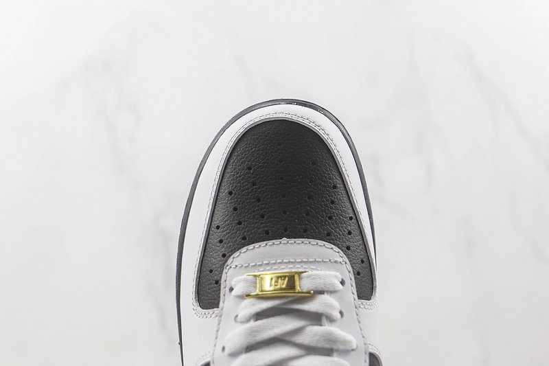 Nike Air Force 1 Low "White/Black/Red Swoosh/Gold" фото № 4