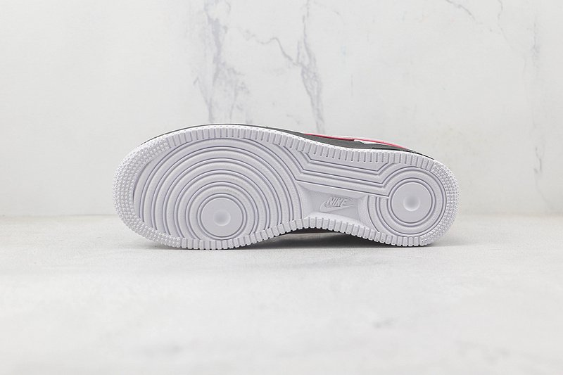 Nike Air Force 1 Low "White/Black/Red Swoosh/Gold" фото № 8