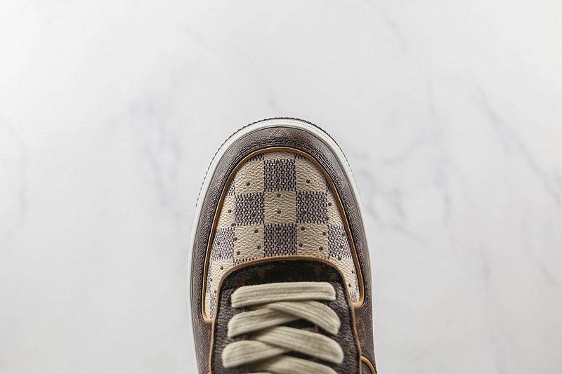 Louis Vuitton x Nike Air Force 1 Low "Brown/Cream Checkers" фото № 4