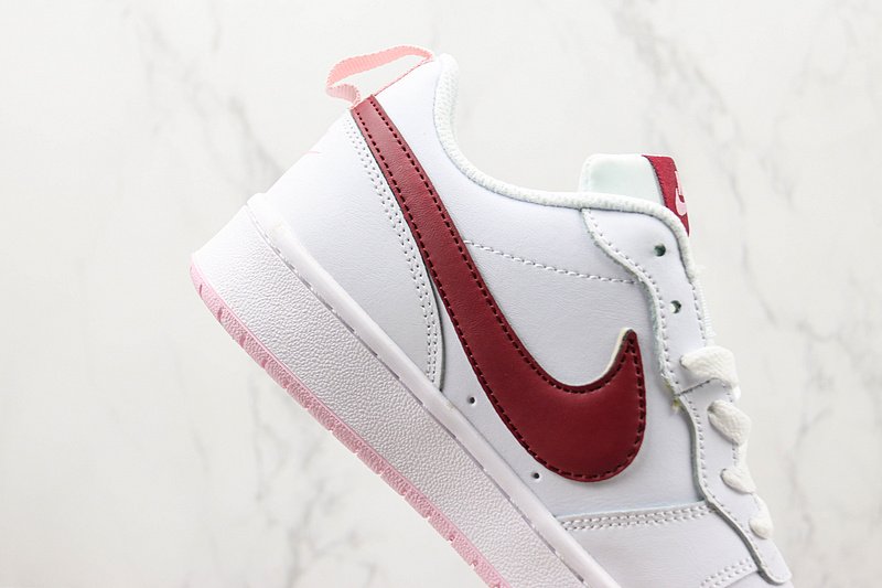 Nike Court Borough Low 2 "White/Dark Beetroot" фото № 3