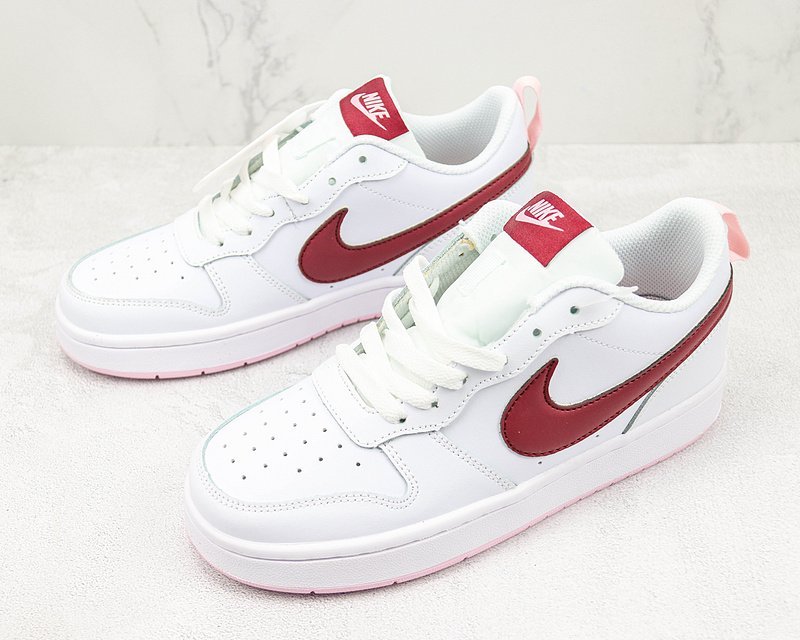 Nike Court Borough Low 2 "White/Dark Beetroot" фото № 5