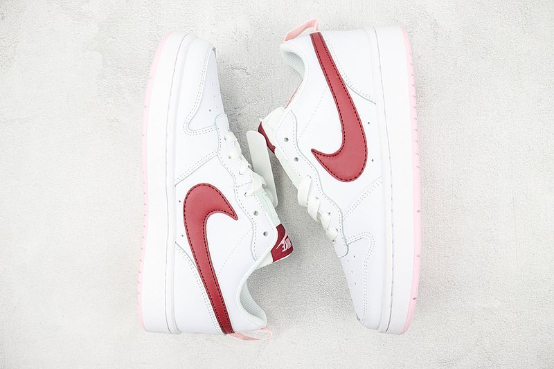 Nike Court Borough Low 2 "White/Dark Beetroot" фото № 7