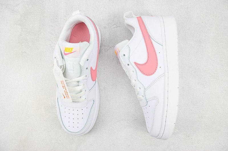 Nike Court Borough Low 2 "White/Coral Chalk" фото № 6