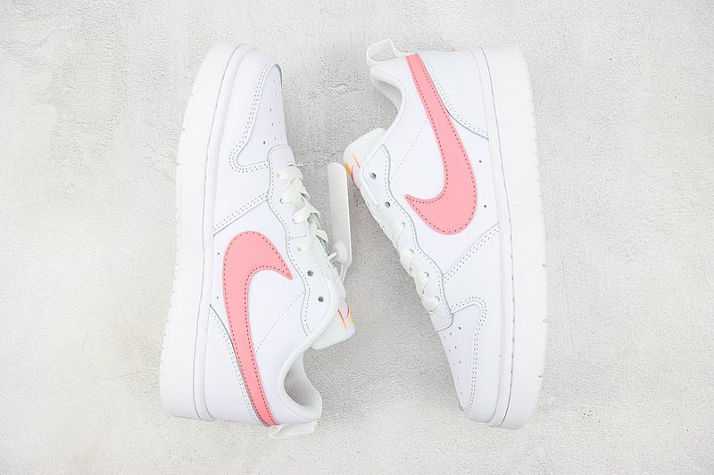 Nike Court Borough Low 2 "White/Coral Chalk" фото № 7