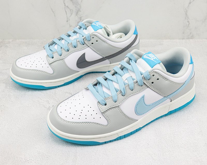 Nike Dunk Low 520 "White/Grey/Blue" фото № 5
