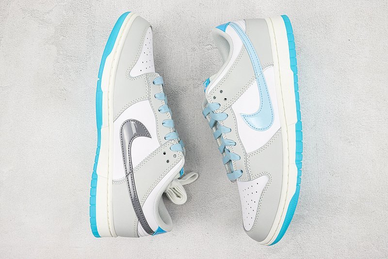 Nike Dunk Low 520 "White/Grey/Blue" фото № 7