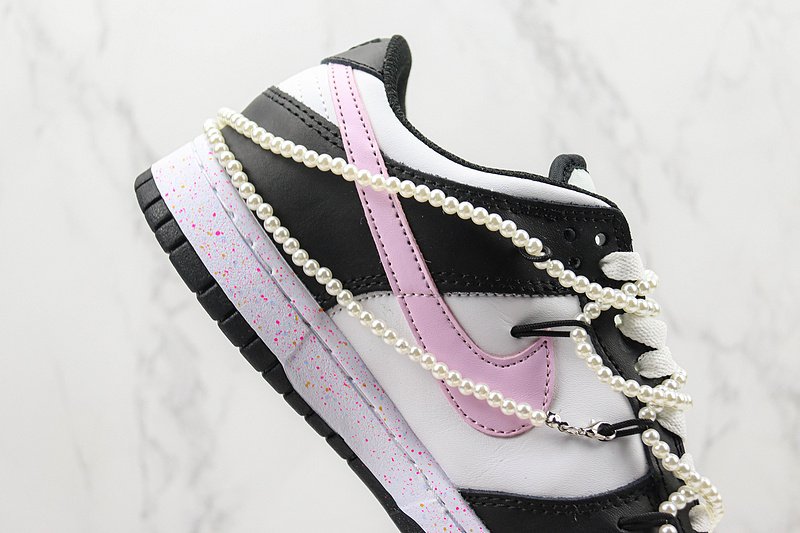 Nike Dunk Low Multi Swoosh «White/Black/Pinky» фото № 4