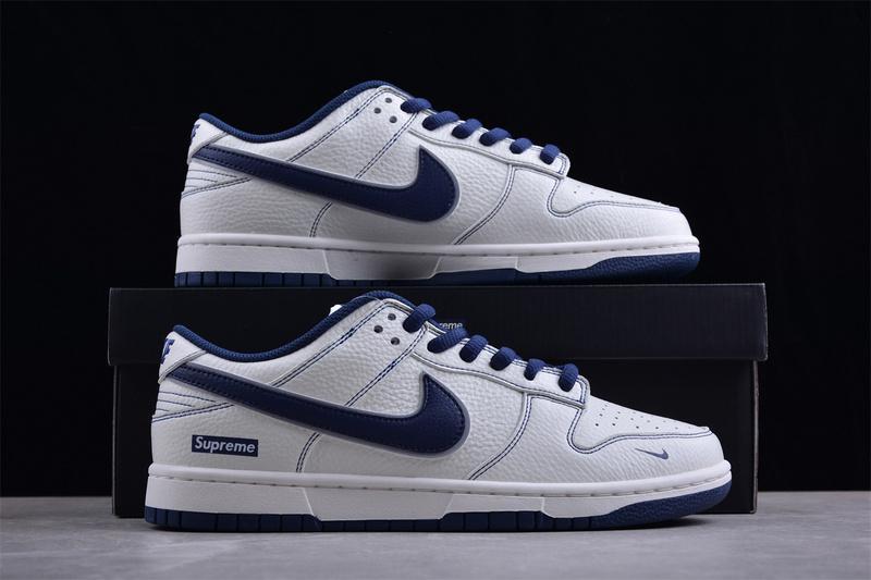 Supreme x Nike Dunk Low "White/Blue" фото № 7