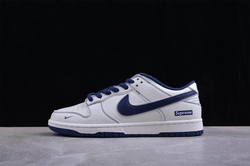 Supreme x Nike Dunk Low "White/Blue" фото № 5