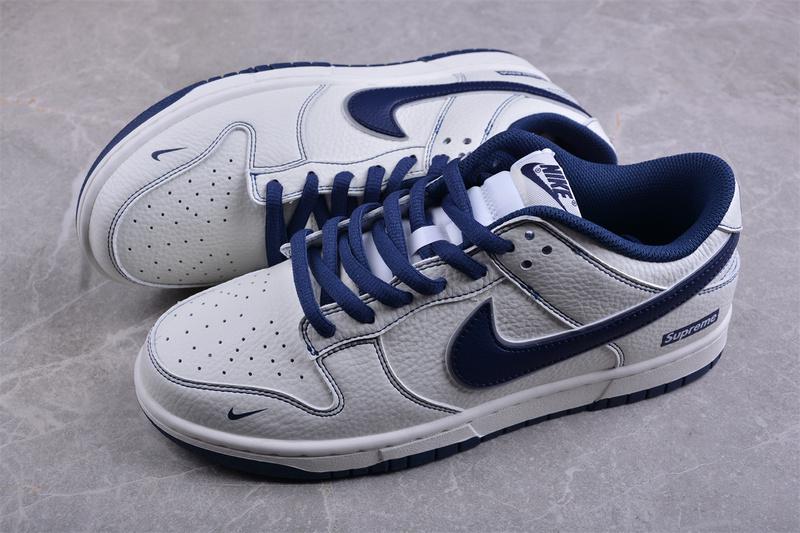 Supreme x Nike Dunk Low "White/Blue" фото № 3