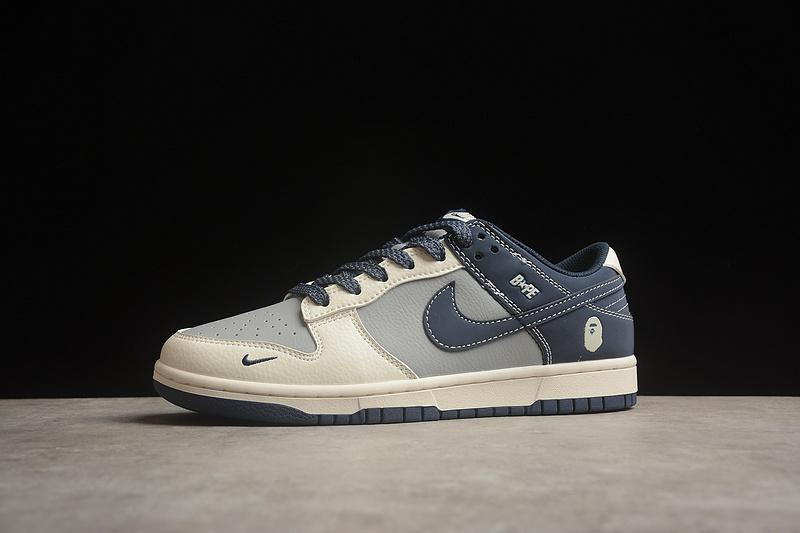 BAPE x Nike Dunk Low "Gray/Navy" фото № 6