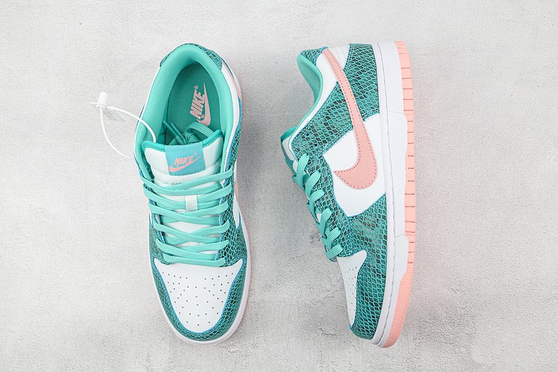 Nike Dunk Low "Snakeskin/Washed Teal/Bleached Coral" фото № 6