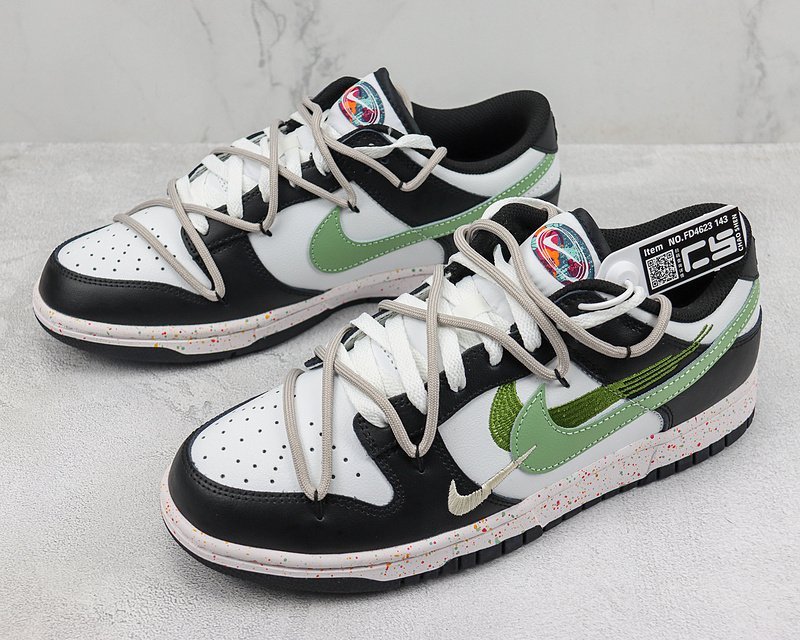Nike SB Dunk Low "Black/Green/White" фото № 5