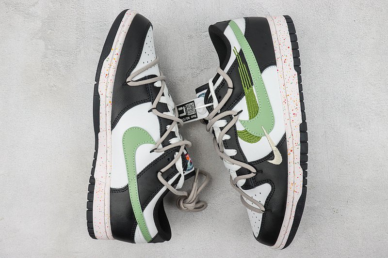 Nike SB Dunk Low "Black/Green/White" фото № 6