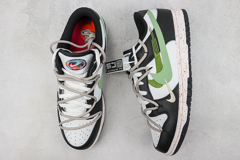 Nike SB Dunk Low "Black/Green/White" фото № 7