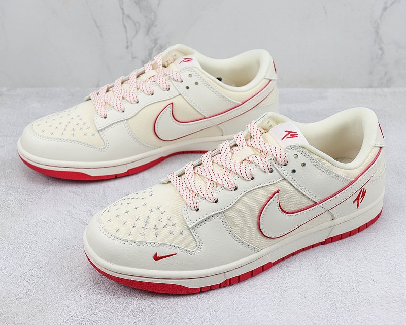 Nike SB Dunk Low "Cream/Red" фото № 5