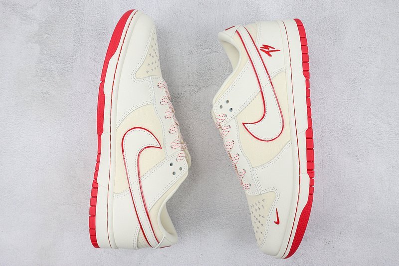 Nike SB Dunk Low "Cream/Red" фото № 6