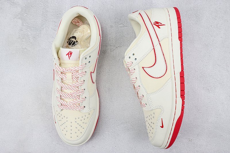Nike SB Dunk Low "Cream/Red" фото № 7