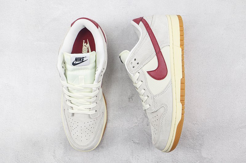 Nike Dunk Low "Light Grey/Bordo" фото № 7