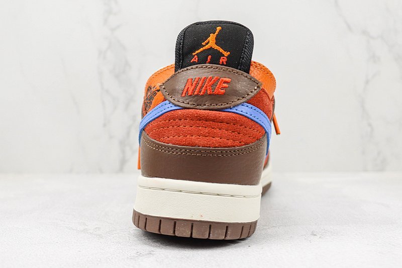 EJDER x Nike Dunk Low "Multi-Element/Red/Brown" фото № 9