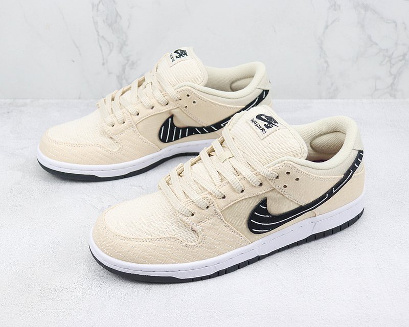 Albino & Preto x Nike Dunk Low "Fossil/Black-Sail" фото № 5
