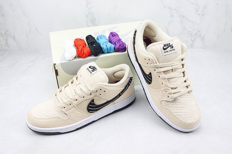 Albino & Preto x Nike Dunk Low "Fossil/Black-Sail" фото № 7