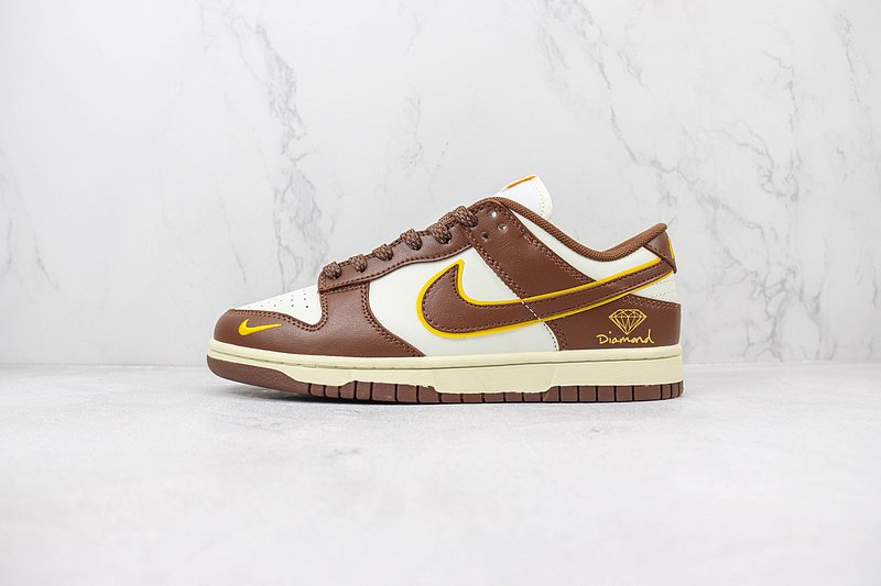 Nike Dunk Low "Diamond/Gold/Brown" фото № 2