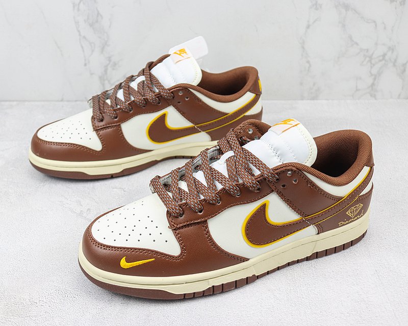 Nike Dunk Low "Diamond/Gold/Brown" фото № 5