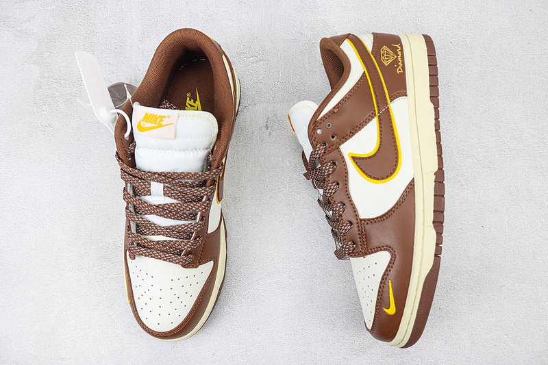 Nike Dunk Low "Diamond/Gold/Brown" фото № 6