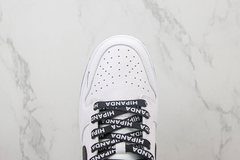 HIPANDA x Nike Dunk Low "White/Black/Mini Swoosh" фото № 4