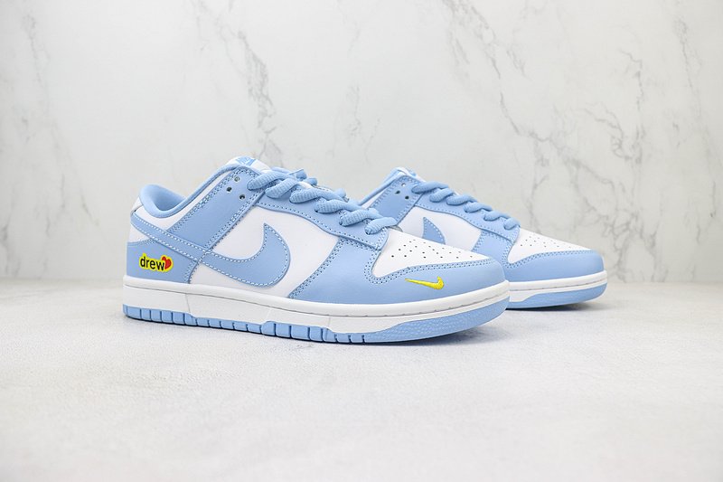 drew x Nike Dunk Low "Blue/White" фото № 6