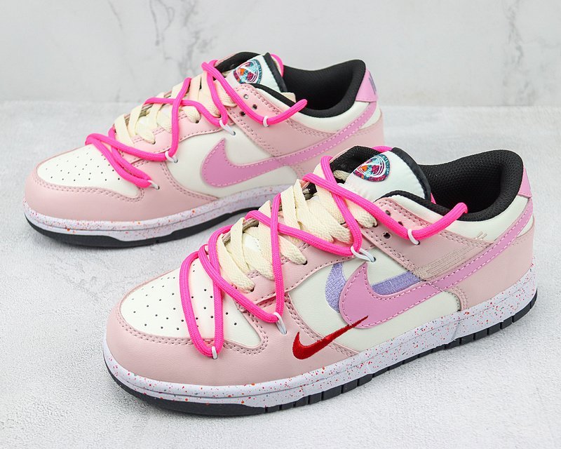 Nike Dunk Low Custom "Multiple Swooshes/Pink" фото № 5