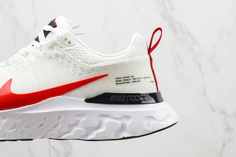 Nike React Infinity Run Flyknit 3 "White/Light Crimson" фото № 4